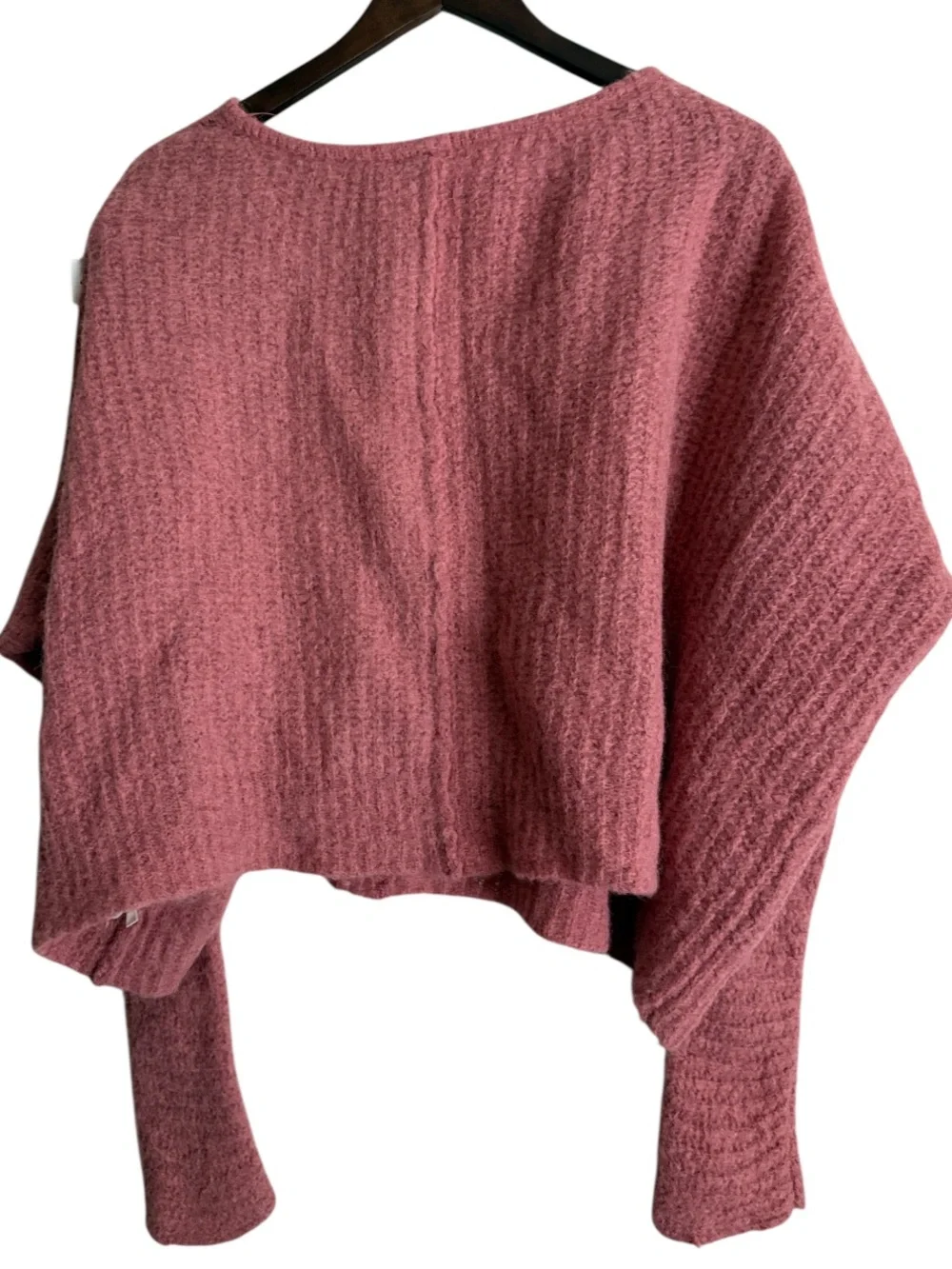 FREE PEOPLE Moonbeam Alpaca Oversized Crop V-neck Sweater Sz XL